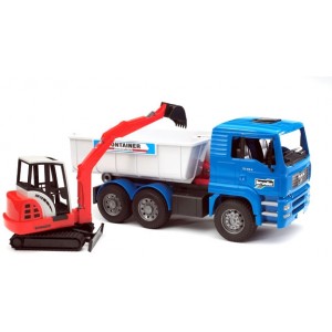 Camion MAN cu mini excavator