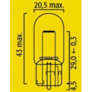 Flosser 12V 21W T20 W3x16d AMBER
