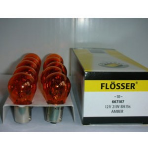 Flosser 12V 21W BA15s оранж.