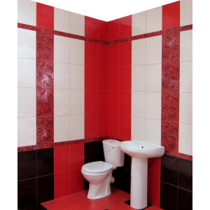 Декор ПРЕСТИЖ РОЗА красный 25*35/1шт.