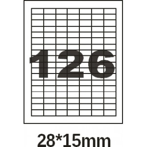 Этикетка самоклеющаяся Olimp  A4 (офсет, 100 листов) 126шт 28*15 мм