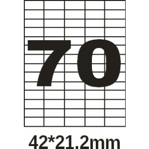 Этикетка самоклеющаяся Olimp  A4 (офсет, 100 листов) 70шт 42*21.2 мм