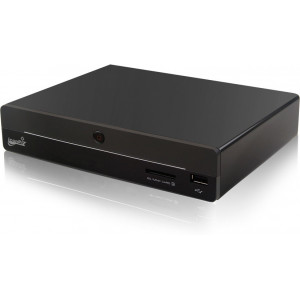 IconBIT HDS38F FullHD Media Player, Realtek RTD1055DD, 128/256 MB, supports 3.5" SATA HDD, SDHC card slot, HDMI 1.3, S/PDIF, composite, RC