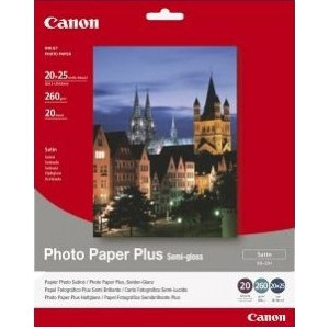 Paper Canon SG-201, 8"x10" (203x254mm), Photo Plus Semi-gloss (Satin), Quality 2*, 260 g/m2, 20 pages