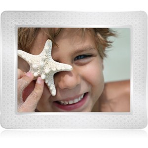 Transcend 830 Digital Photo Frame - 4Gb, 8" 4:3 TFT 800*600 , USB  and SD/SDHC/MMC/MS/CF, Clock, Alarm and calendar functions, MP3, Speakers, Remote Control, White