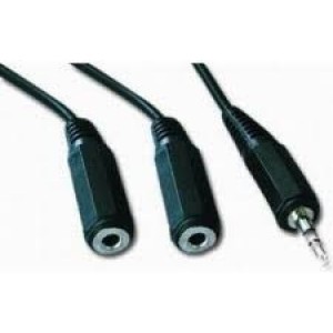 CCA-415 3.5mm stereo plug to 2 x stereo sockets 5 meter cable