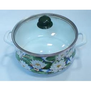 Кастрюля 2л Белая кувшинка METALTEX 083860
