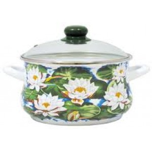 Кастрюля 3.5л Белая кувшинка METALTEX 083862