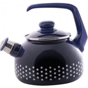 Чайник 2.5 л Горошек синий METALTEX 108669