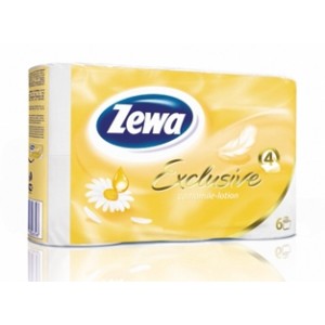 Туалетная бумага Zewa 4-ply 1*6 Sensitive Lotion (6)