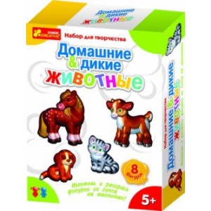 Гипс на магнитах "Дикие и домашние животные" 4006