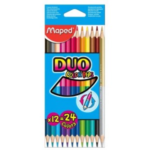 Карандаши цветные MAPED DUO x12/24