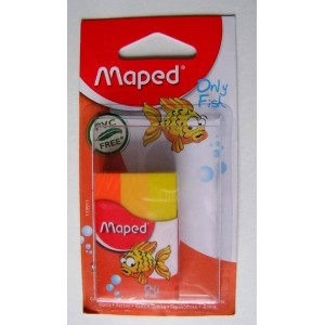Ластик MAPED Fish 3 цвета в блистере