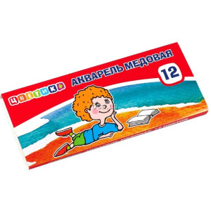 Краски акварельные ЦВЕТИК/12 картон
