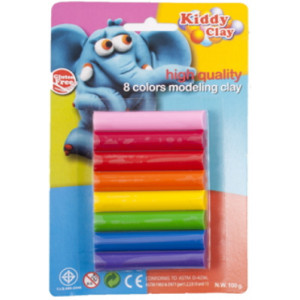 Пластилин KIDDY CLAY 8/100 гр. Блистер, ST100-8