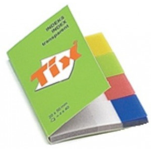 Закладки самоклеющиеся Tix 20x50/40/4 Fluo Mix