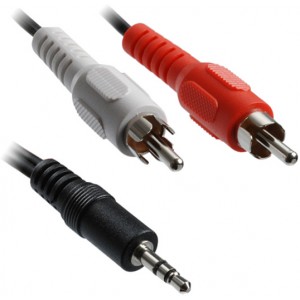 CCA-458/0.2 3.5mm stereo plug to 2 phono plugs 0.2 meter cable