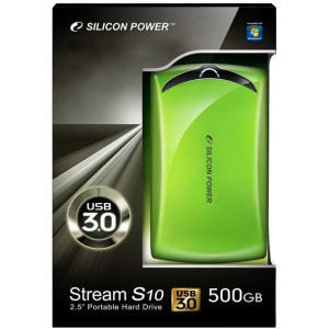 500GB (USB3.0) 2.5" Silicon Power "Stream S10", Green