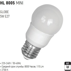 HL8005 MINI GLOBAL 5W 220-240V E27 2700K