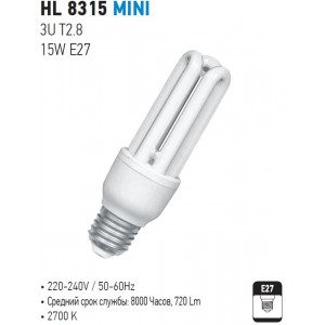 HL8315 MINI 3U 15W E27 2700K