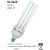 HL8465 4U 65W E27 6400K