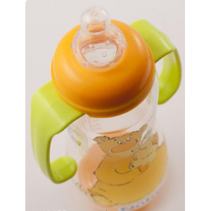Biberon cu minere, tetina din silicon, 300 ml, cu 3 etape de uz 4310