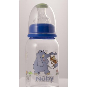 Biberon cu tetina anticolica din silicon  de la 0+, 120 ml, Nuby 4322