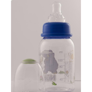 Biberon cu tetina anticolica din silicon  de la 0+, 120 ml, Nuby 4322