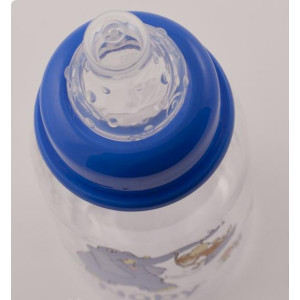 Biberon cu tetina anticolica din silicon  de la 0+, 120 ml, Nuby 4322