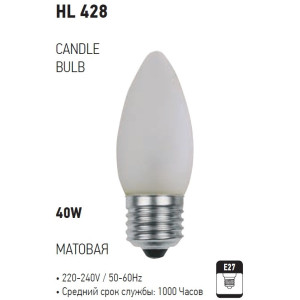 HL428 BEC INCAND. 40W E27
