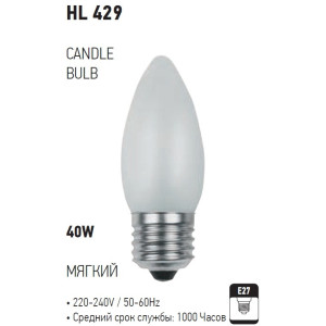 HL429 BEC INCAND. 40W E27