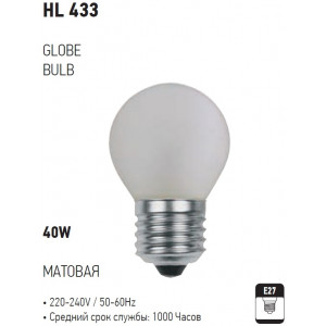 HL433 BEC INCAND. 40W E27