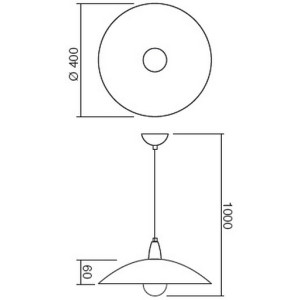 RD ARCHIMEDE 05-044 SU ALB FIX 1*60W E27 CORP DE