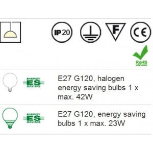 RD CALAIS 02-295 SU 1*60W E27 CORP DE ILUMINAT