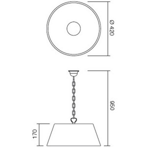 RD ISIS 05-645 SU XL 1*100W E27 ALBA CORP DE ILUMINAT