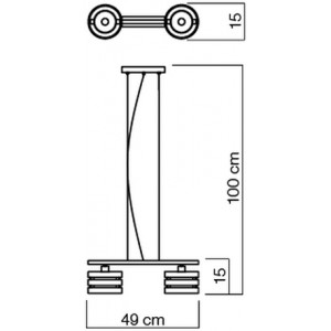 RD KIM 01-477 SUSP 2*40W E14 CORP DE ILUMINAT