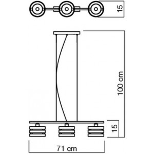 RD KIM 01-478 SUSP 3*40W E14 CORP DE ILUMINAT