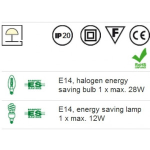 LAMPA MASARD LIKA 01-437 VE 1*40WROSU E14