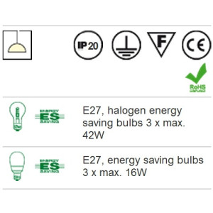 RD NICOLA 02-309*** LU 3*60W E27 CORP DE ILUMINAT