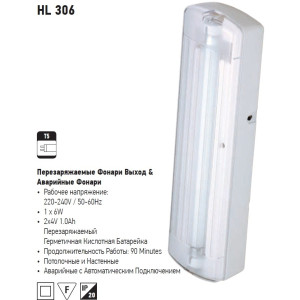 HL306 LANTERNA 1*6W T5