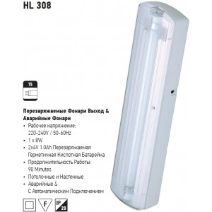 HL308 LANTERNA 1*8W T5