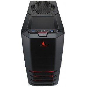 CoolerMaster CM Storm Enforcer ATX Case, w/o PSU, Meshed front panel, Tool-less, 200mm Red LED front silent fan, 1x120mm rear silent fan, 2x USB3.0, 2x USB2.0/Audio,  StormGuard™, Black