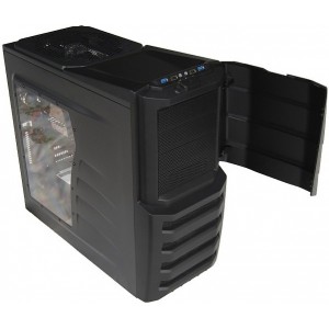 CoolerMaster CM Storm Enforcer ATX Case, w/o PSU, Meshed front panel, Tool-less, 200mm Red LED front silent fan, 1x120mm rear silent fan, 2x USB3.0, 2x USB2.0/Audio,  StormGuard™, Black