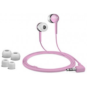 Earphones Sennheiser CX 300 Precision Pink, 19—21000Hz, 16ohm, SPL:113dB, dinamic, cable 1.2m Высококачественная динамическая спикерная система обеспечивает мощный bass-driven стерео звук. Великолепная посадка внутри ушного канала (ушные вкладки различных