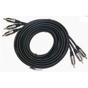 CCAP-303-6 3*RCA plugs to 3*RCA plugs 6ft cable, gold-plated connectors, blister packing