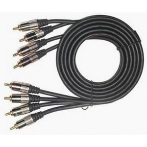 CCAP-404-6 4*RCA plugs to 4*RCA plugs 6ft cable, gold-plated connectors, blister packing
