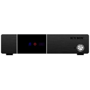 RaidSonic ICY BOX "IB-MP3011HW-B" Multimedia Player, Full High Definition, Realtek RTD1073 DD(C+), 3.5" SATA HDD, LAN 10/100Mb, 2xUSB 2.0 Host, 1xUSB 2.0 Device, 1xSD card slot, Composite, Component, HDMI, Stereo L/R, SPDIF(Optical), Black