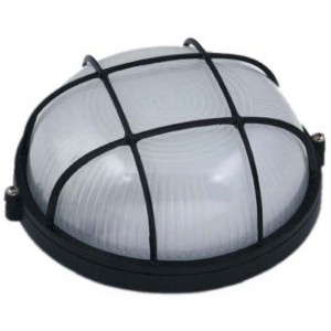 WLR100BG Светильник круглый 100W с решеткой, черный