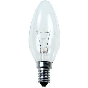 LE AC 60W E14 230V свеча прозрачная
