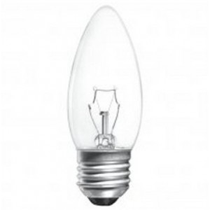 LE AC 40W E27 230V свеча прозрачная